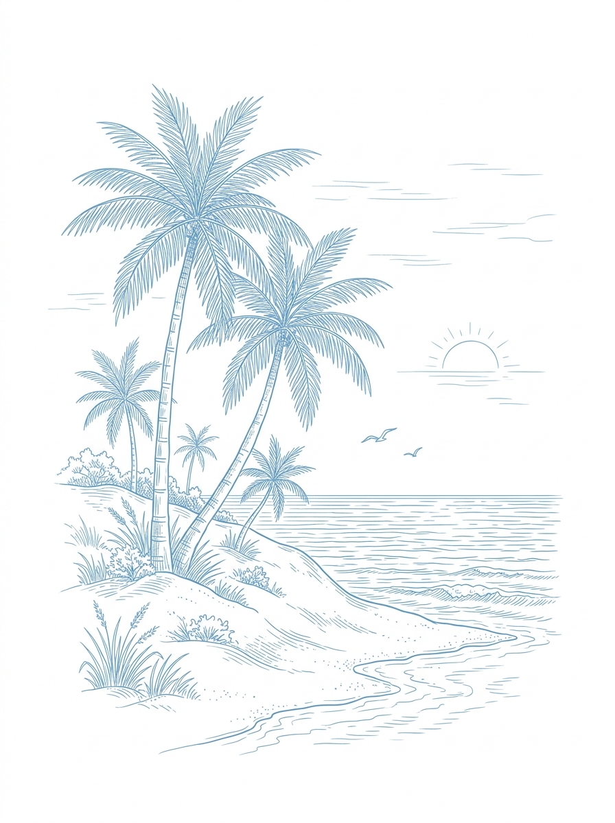 Coastal Palm Sketch